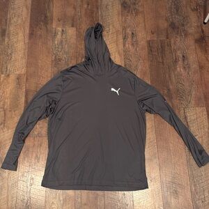 MENS PUMA LONG SLEEVE HOODIE SHIRT